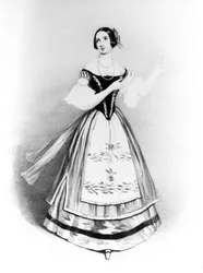 Fanny Persiani als Zerlina in Don Giovanni, graviert von Isaac Weld Taylor, 1838